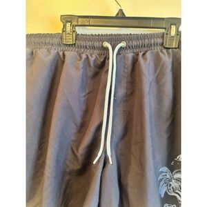 Club Room Mens L (32x7) Bull Dog Blue Bathing Suit Shorts Tropical Swim Trunks